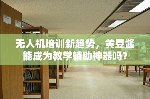 无人机培训新趋势，黄豆酱能成为教学辅助神器吗？