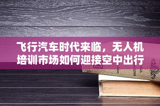 飞行汽车时代来临，无人机培训市场如何迎接空中出行新纪元？
