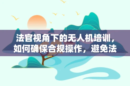 法官视角下的无人机培训，如何确保合规操作，避免法律风险？