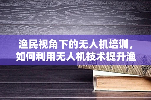 渔民视角下的无人机培训，如何利用无人机技术提升渔业作业效率？