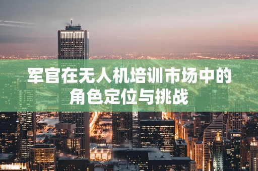 军官在无人机培训市场中的角色定位与挑战