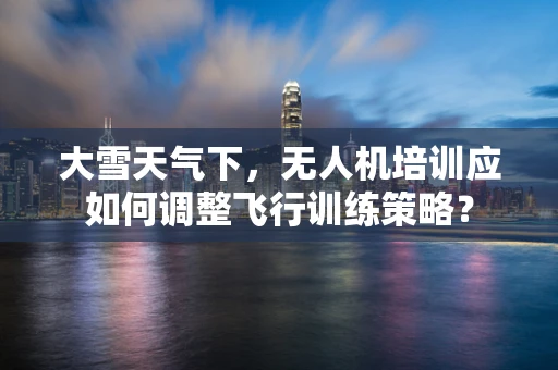 大雪天气下，无人机培训应如何调整飞行训练策略？