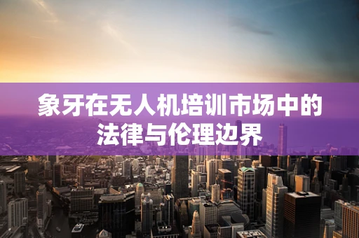 象牙在无人机培训市场中的法律与伦理边界