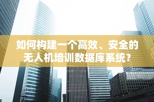 如何构建一个高效、安全的无人机培训数据库系统？