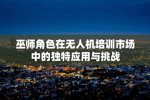 巫师角色在无人机培训市场中的独特应用与挑战