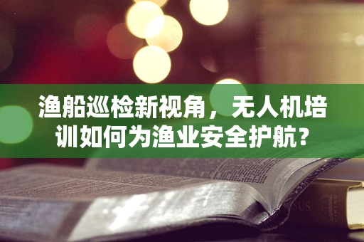 渔船巡检新视角，无人机培训如何为渔业安全护航？