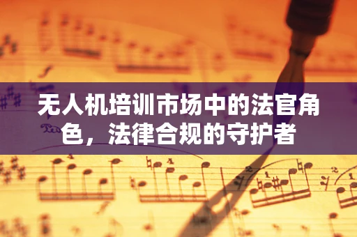 无人机培训市场中的法官角色，法律合规的守护者