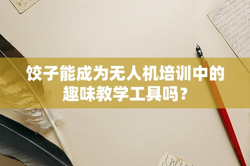 饺子能成为无人机培训中的趣味教学工具吗？