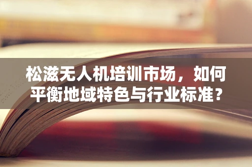 松滋无人机培训市场，如何平衡地域特色与行业标准？