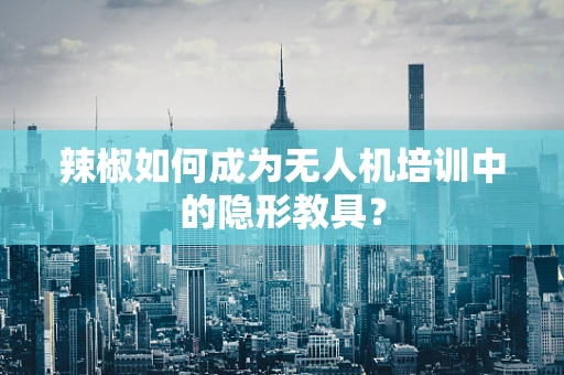 辣椒如何成为无人机培训中的隐形教具？