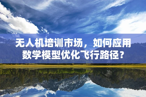 无人机培训市场，如何应用数学模型优化飞行路径？