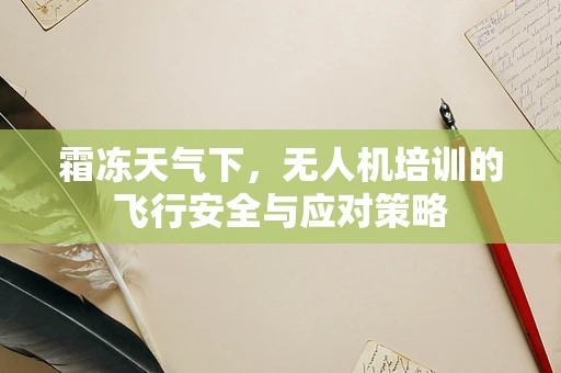 霜冻天气下，无人机培训的飞行安全与应对策略