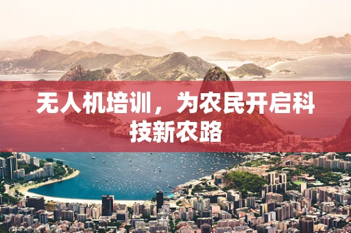 无人机培训，为农民开启科技新农路