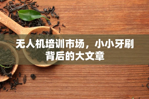 无人机培训市场，小小牙刷背后的大文章
