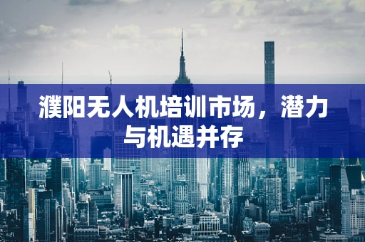 濮阳无人机培训市场，潜力与机遇并存