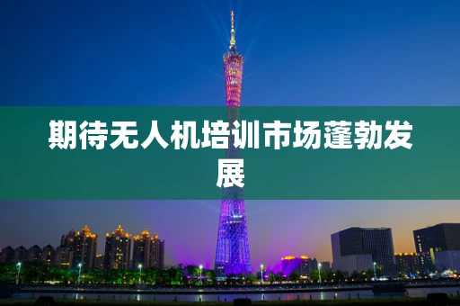 期待无人机培训市场蓬勃发展