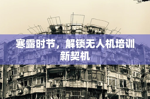 寒露时节，解锁无人机培训新契机