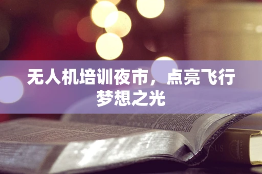 无人机培训夜市，点亮飞行梦想之光