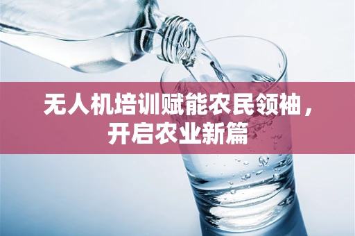 无人机培训赋能农民领袖，开启农业新篇