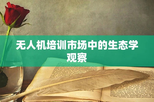 无人机培训市场中的生态学观察