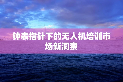 钟表指针下的无人机培训市场新洞察