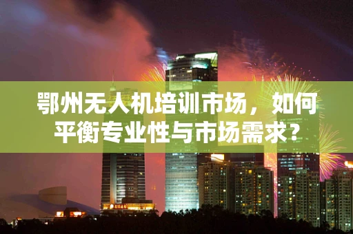鄂州无人机培训市场，如何平衡专业性与市场需求？