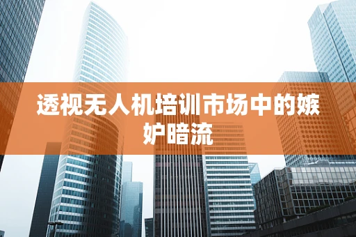 透视无人机培训市场中的嫉妒暗流