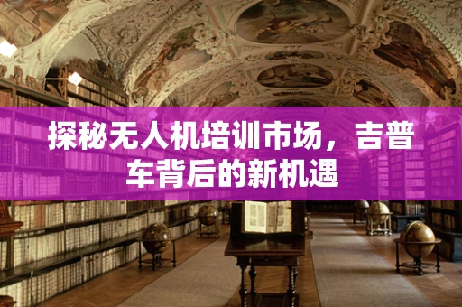 探秘无人机培训市场，吉普车背后的新机遇