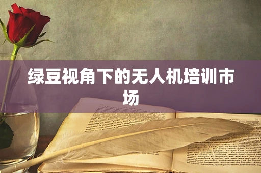 绿豆视角下的无人机培训市场