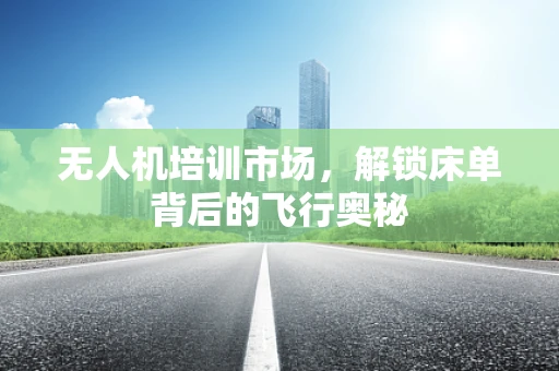 无人机培训市场，解锁床单背后的飞行奥秘