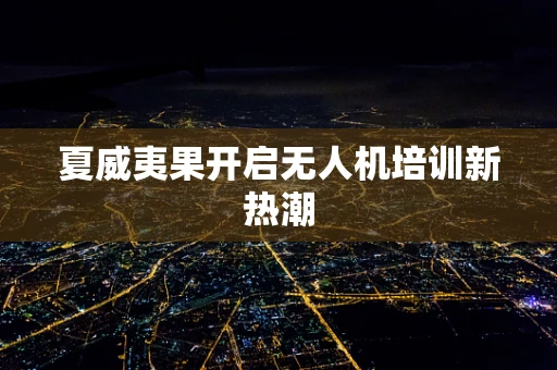 夏威夷果开启无人机培训新热潮