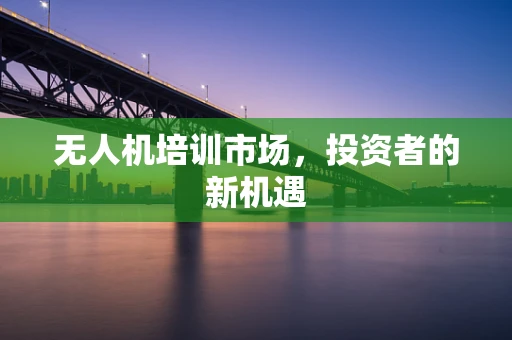 无人机培训市场，投资者的新机遇