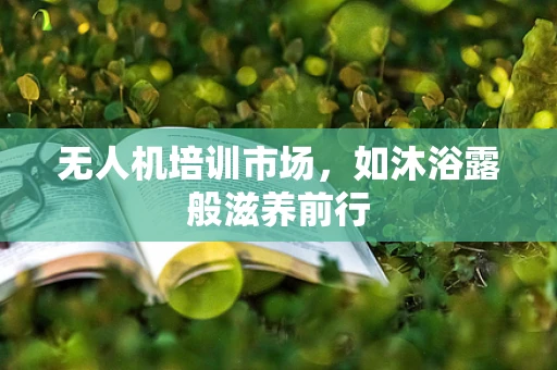 无人机培训市场，如沐浴露般滋养前行