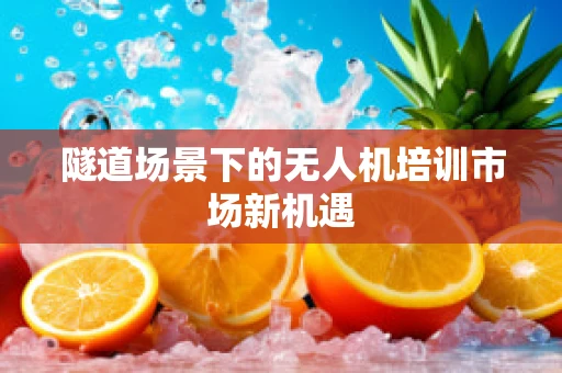 隧道场景下的无人机培训市场新机遇