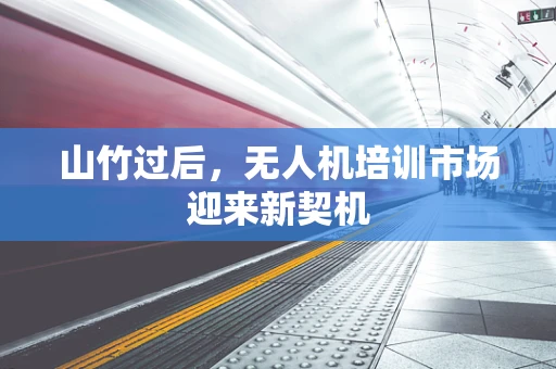 山竹过后，无人机培训市场迎来新契机