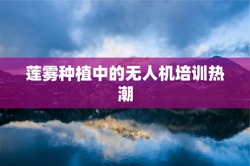 莲雾种植中的无人机培训热潮