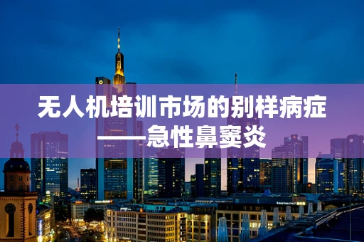 无人机培训市场的别样病症——急性鼻窦炎