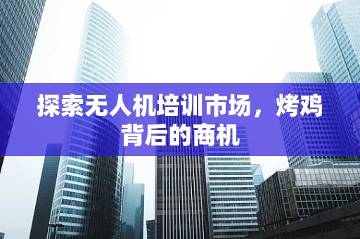 探索无人机培训市场，烤鸡背后的商机