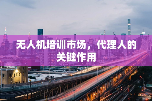 无人机培训市场，代理人的关键作用