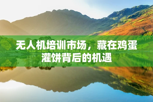 无人机培训市场，藏在鸡蛋灌饼背后的机遇