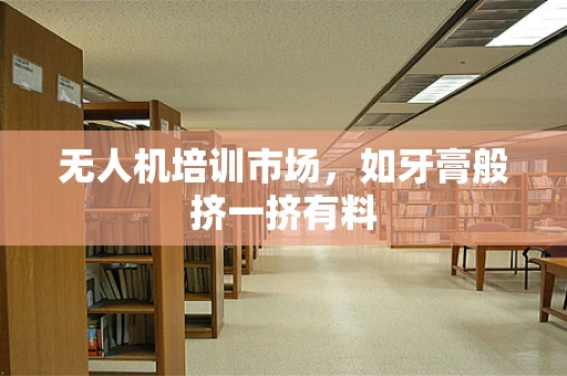 无人机培训市场，如牙膏般挤一挤有料