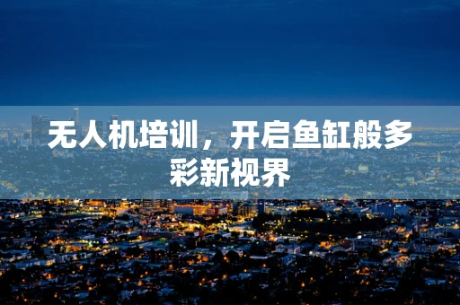 无人机培训，开启鱼缸般多彩新视界