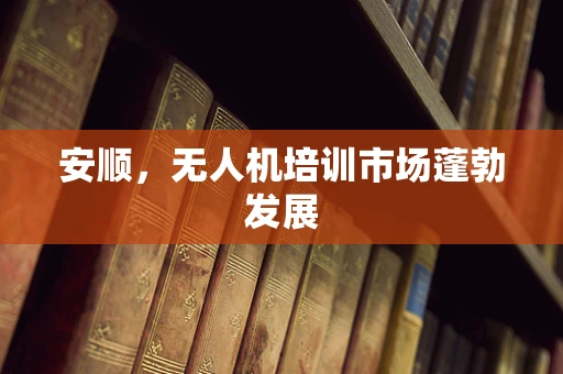 安顺，无人机培训市场蓬勃发展