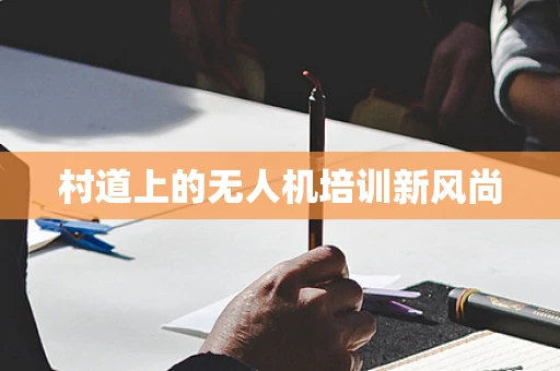 村道上的无人机培训新风尚