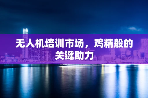 无人机培训市场，鸡精般的关键助力