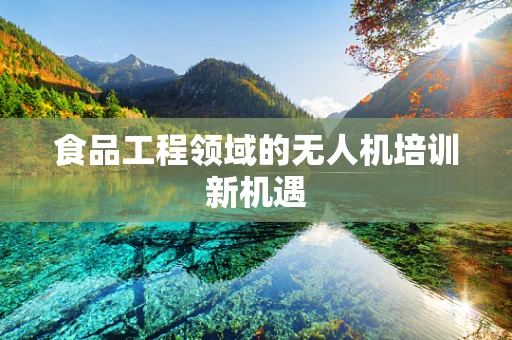 食品工程领域的无人机培训新机遇