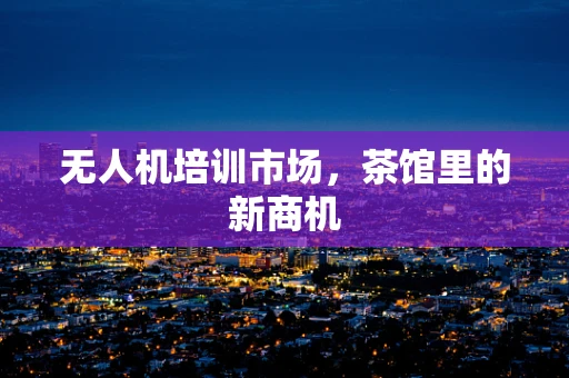 无人机培训市场，茶馆里的新商机