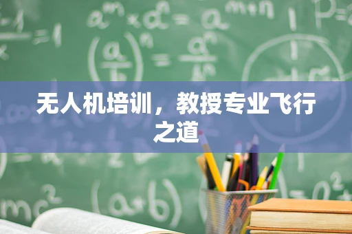 无人机培训，教授专业飞行之道
