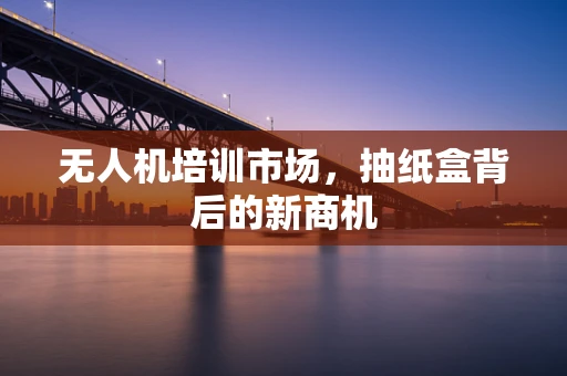 无人机培训市场，抽纸盒背后的新商机