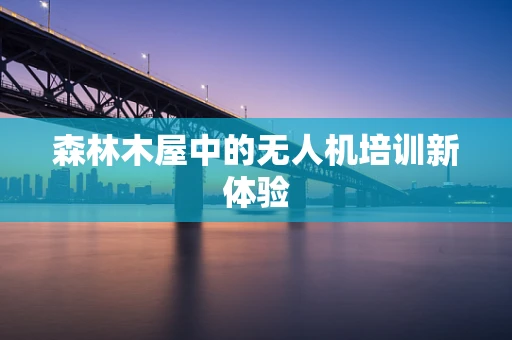 森林木屋中的无人机培训新体验